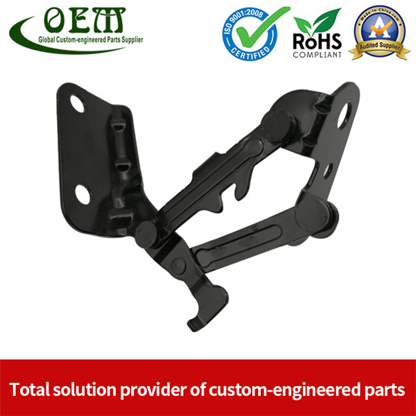 Progressive Die Stamping of E-coated Metal Stamped Bracket Latch for Aerospace Industry