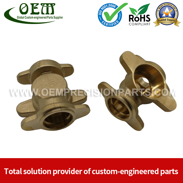 CNC Brass TurningParts - Brass tap Blocks for Solar Energy Equipment