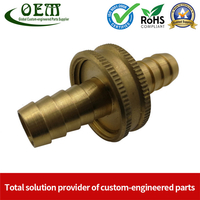Customized Brass CNC Machining Barbed Fitting Parts Used for Beer Brewage Equipment